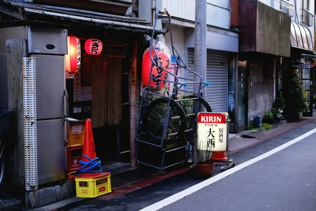 Local izakaya street in Tokyo often visited with a local guide