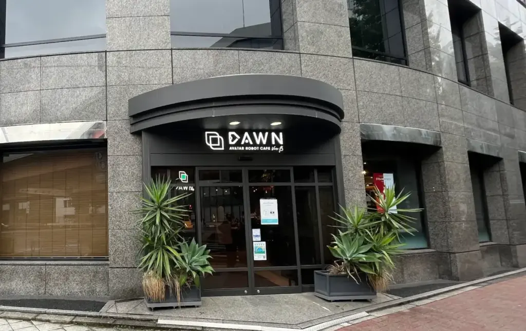 スクリーンショット 2026-01-04 17.43.13 Exterior of DAWN Avatar Robot Cafe located in Nihonbashi, Tokyo