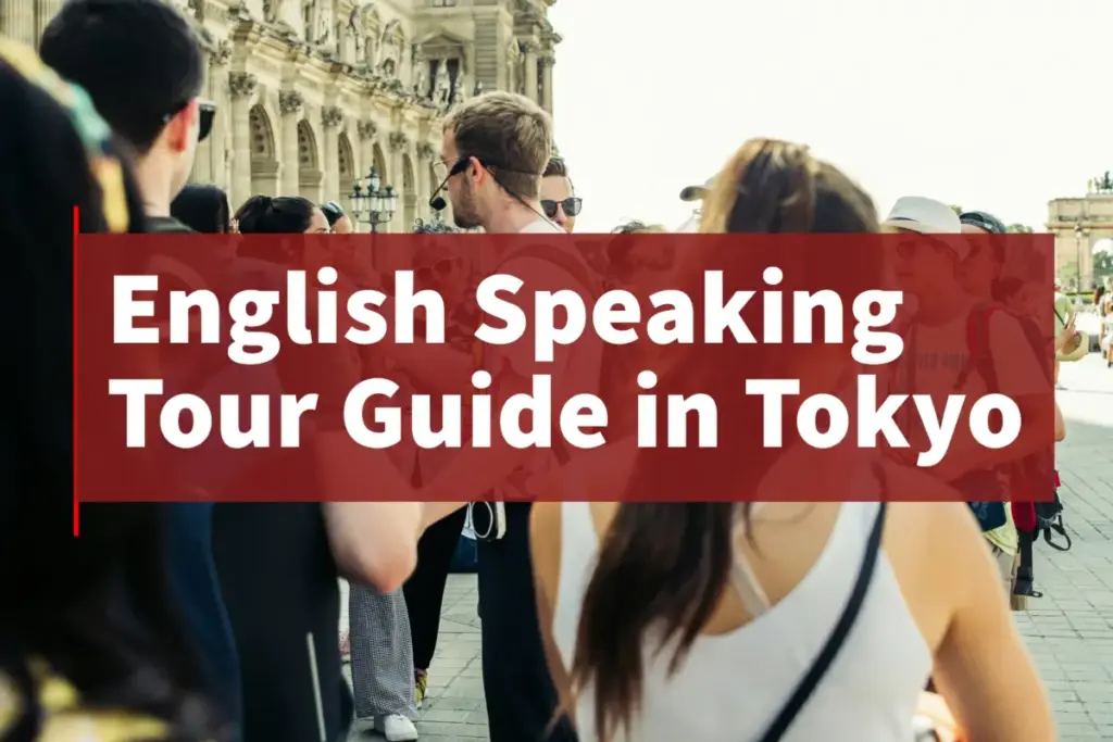 English speaking tour guide leading a group of travelers