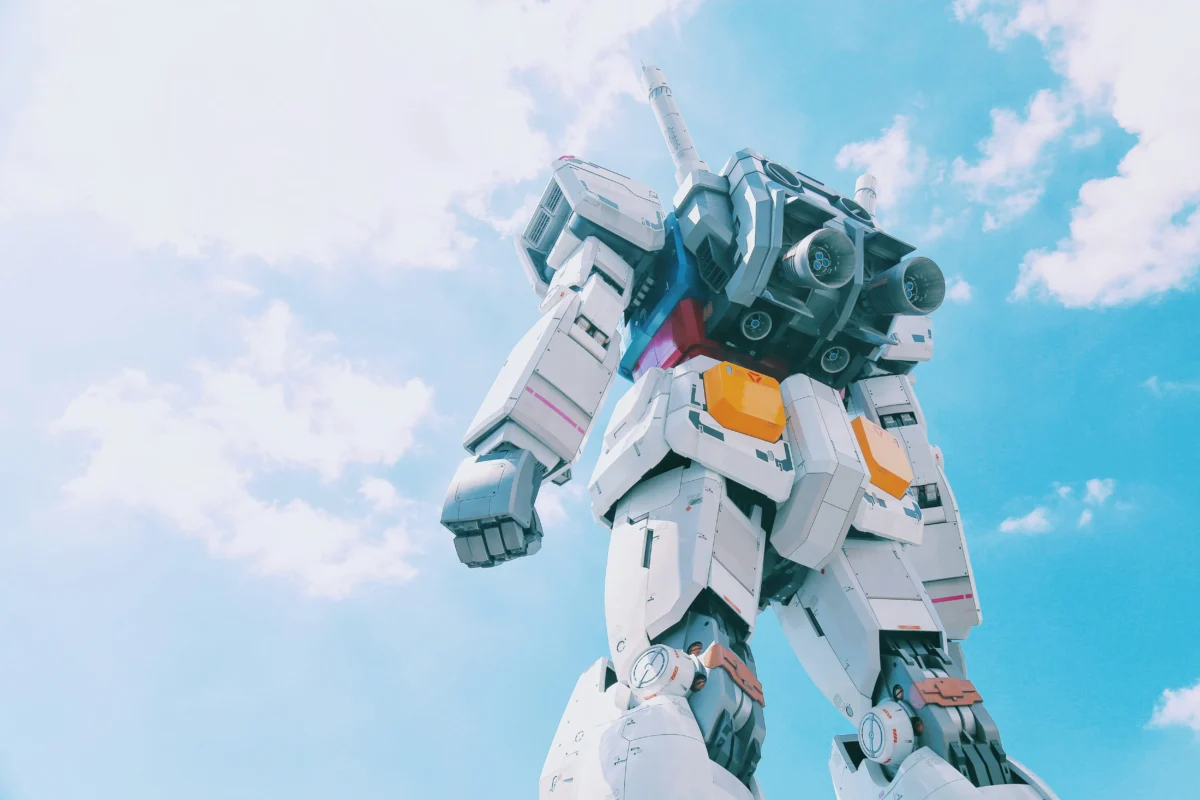 Life size Gundam statue in Tokyo, one of the most unique anime attractions in Japan