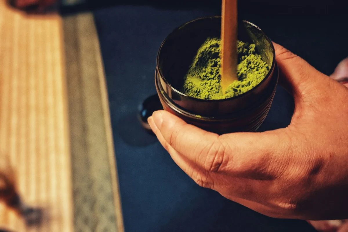 matze-bob-uoAJAo3A0ho-unsplash Preparing matcha tea in a traditional Japanese tea ceremony with bamboo whisk